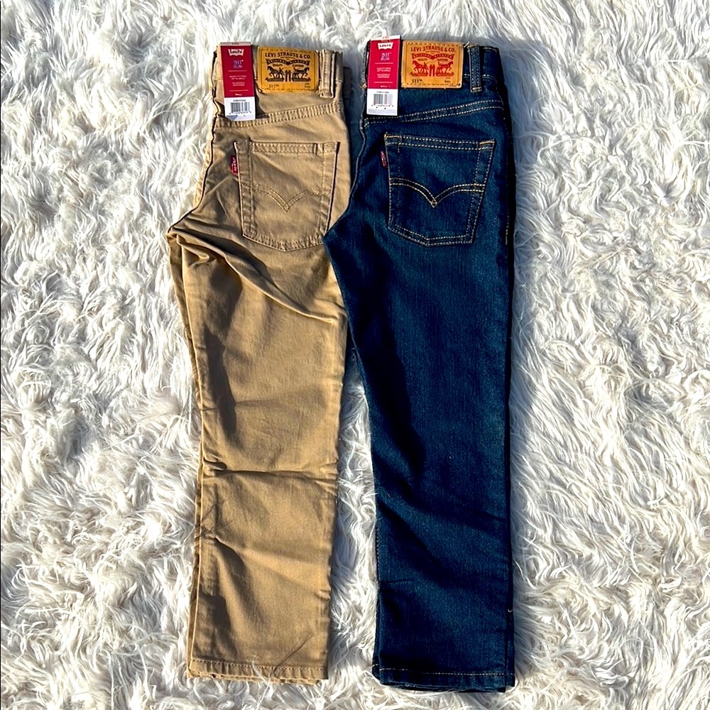 Levi's Kid's Jeans - Blue and Tan Bundle Size 6 NWT